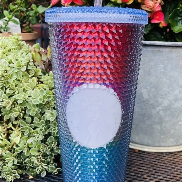 Starbucks Rainbow Pride Studded Cup Ombre Cold Tumbler Venti 24oz USA New 2020 - Picture 7 of 10